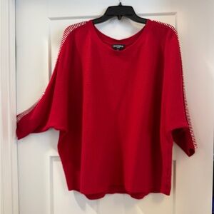 I.N. Studio Vibrant Red Women's Knit Blouse